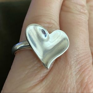 Sterling Silver 925 Heart Ring Size 6.5